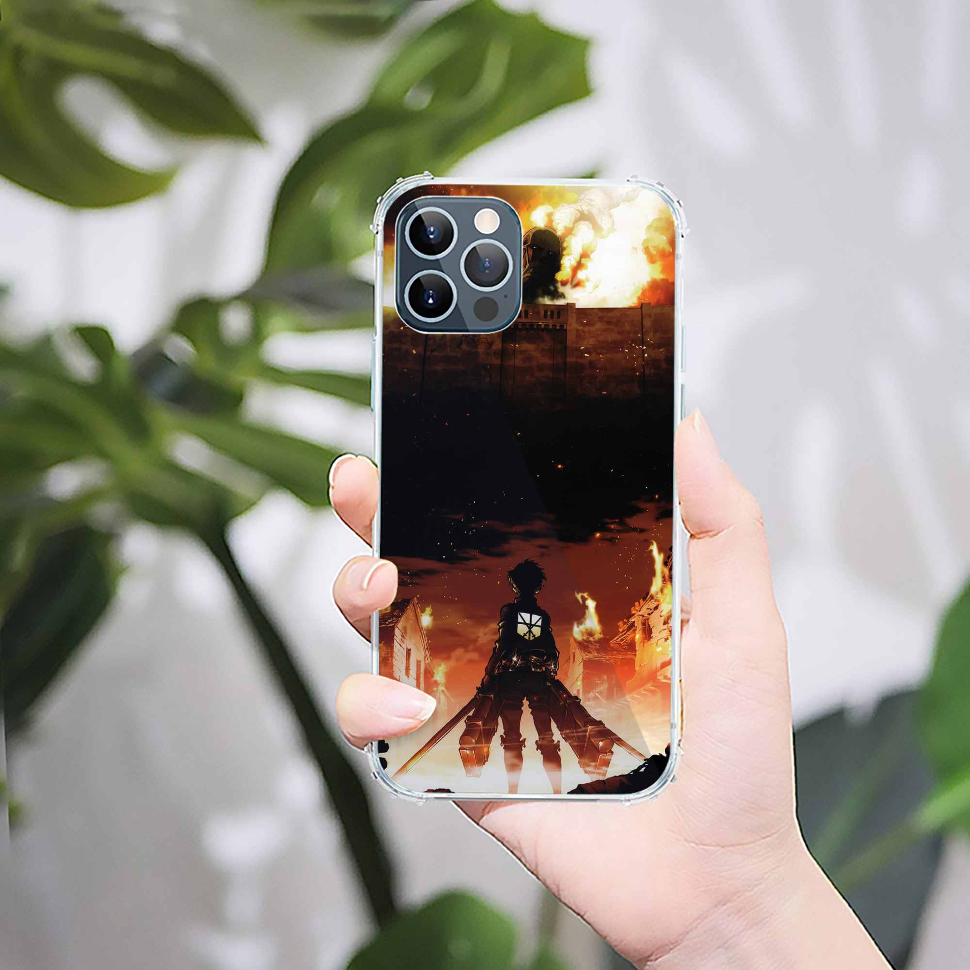 （画像用） 進撃の巨人 Attack on Titan 【iPhone 12シリーズ対応】透明スマホケース（クリアソフトケース）